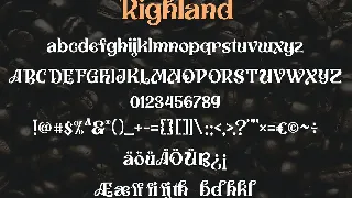 Righlan | Carefully Handcrafted Vintage Display font