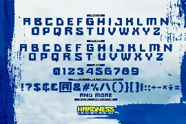 HARDNESS - Rough Display Brush Font