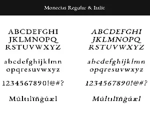 Monecias - Natural Hand Drawn Serif font