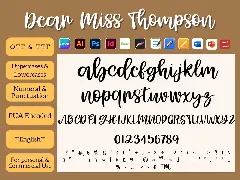 Dear Miss Thompson Calligraphy Font