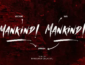 MANKIND - SVG Brush Font