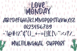 Love Monday - Brush Font