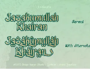 Syukran - Arabic Typeface font