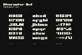 White Block font