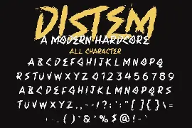 Distem - Modern Hardcore Font