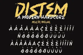 Distem - Modern Hardcore Font