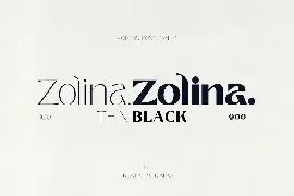 Zolina - Modern Font family