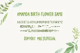 Amanda Birth Flower - An Ornament Script Font