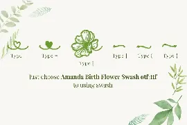 Amanda Birth Flower - An Ornament Script Font