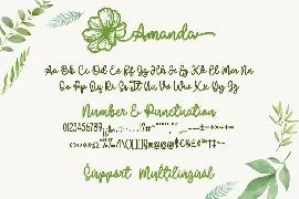 Amanda Birth Flower - An Ornament Script Font