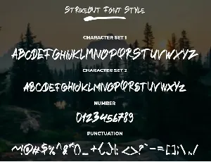 STRIKEOUT font