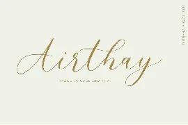 Airthay - Modern Calligraphy Wedding Font