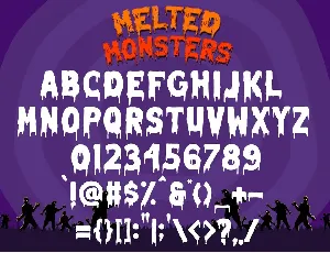 Melted Monster - Halloween Pack Layered Font