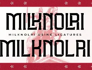 Milknolri A New Display Font