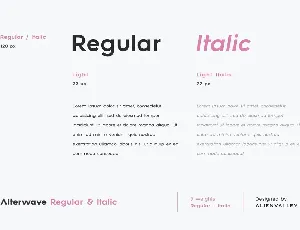 Alterwave - Font Family