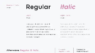 Alterwave - Font Family