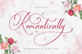 Romantically Script font