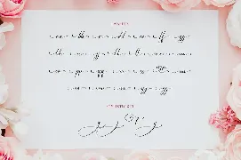 Romantically Script font