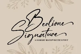 Berlione Signature font