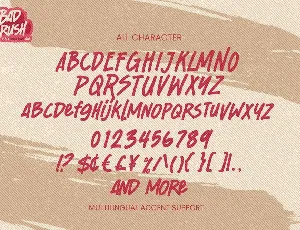 BAD BRUSH - It's A Simple Brush Font