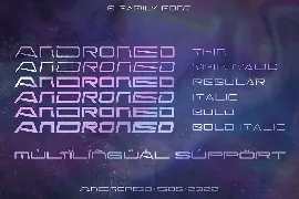 Androned â€“ Futuristic Font