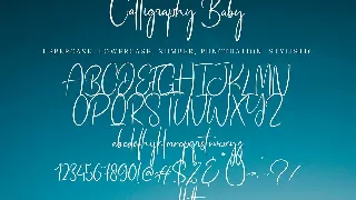 Calligraphy Baby font