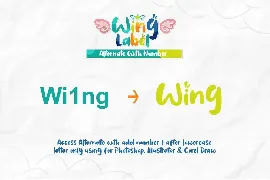 Wing Label font