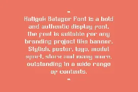 Hatigek Batagor - Serif Font