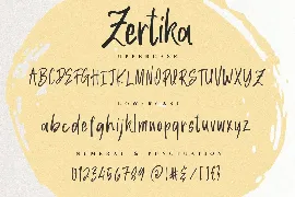 Zertika - A Handdrawn Typeface Font