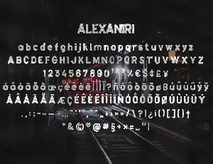 AN Alexaniri - Strong Brush Font