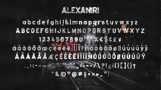 AN Alexaniri - Strong Brush Font