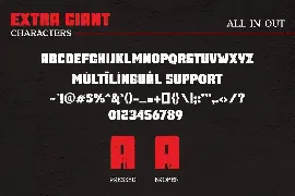 Extra Giant Pressed font