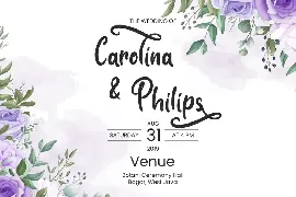 Purple Rosallia - Wedding Font