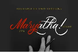 Maryatha SVG Version font