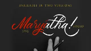 Maryatha SVG Version font