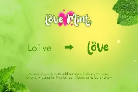 Love Mint font