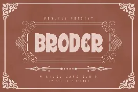 Broder - Vintage sans serif font