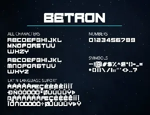 BETRON - DISPLAY FONT