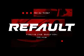 Refault - Sport Racing Game Font