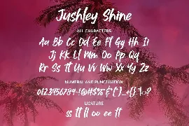 Jushley Shine font