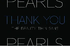 Pearls Beautiful Thin Sans font