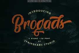 Brogads - Bold Script Retro Font