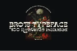 Broto - Display font & 100 ligatures