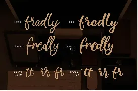 Fredly - Modern Line script font