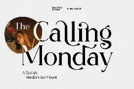 The Calling Monday - Modern Stylish font