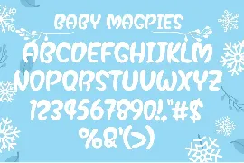 Baby Magpies - Cute Display Font