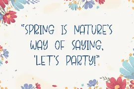 Spring Time - Fun and Cute Font