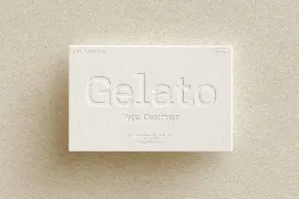 Gelato Typewriter Minimal Vintage Stamp Font