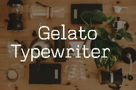 Gelato Typewriter Minimal Vintage Stamp Font