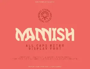 Mannish All Caps - Retro Display Font